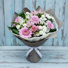 Букет цветов из:  Герберы, Альстромерии и Хризантемы в Жирекене