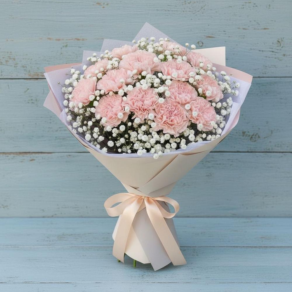 Букет цветов из: Гвоздики в Жирекене