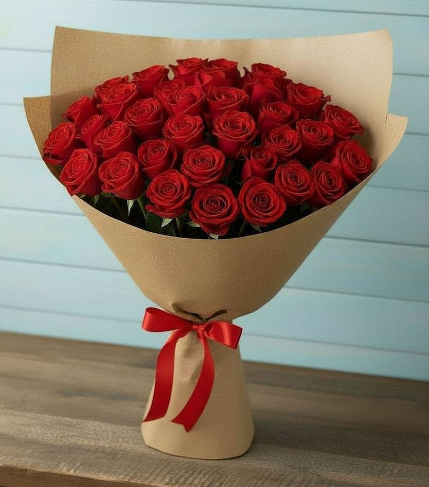 Букет Красные розы Милано в Жирекене