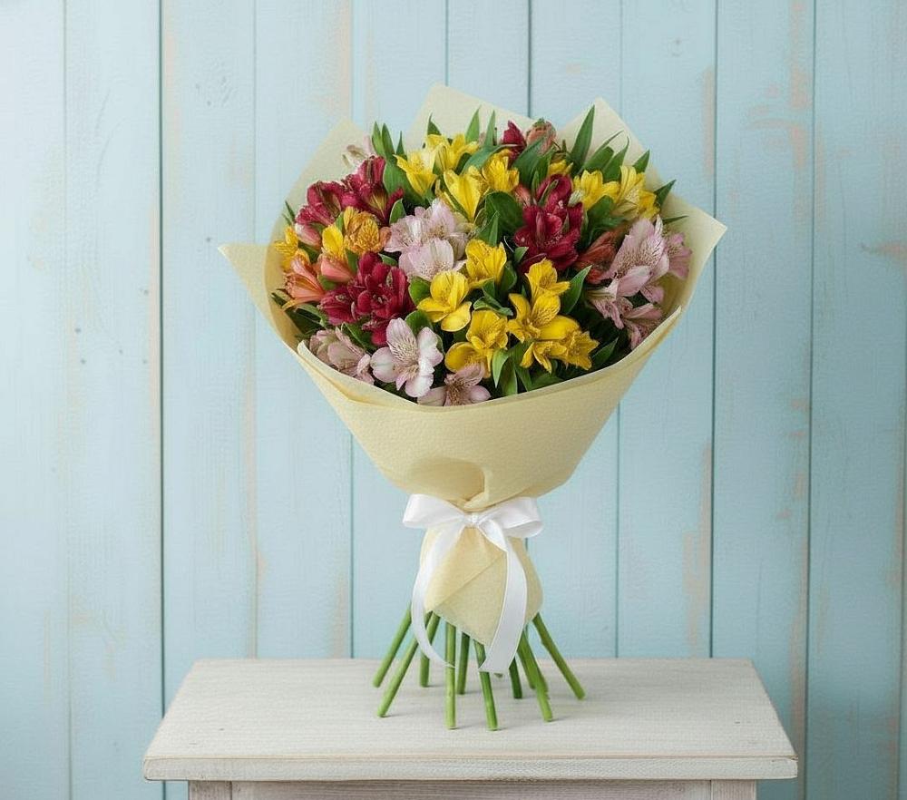 Букет цветов из: Альстромерии в Жирекене